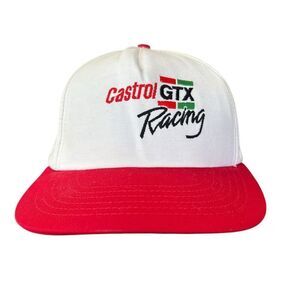 Vintage Castrol GTX Racing Snapback Trucker Hat Multicolor Adjustable